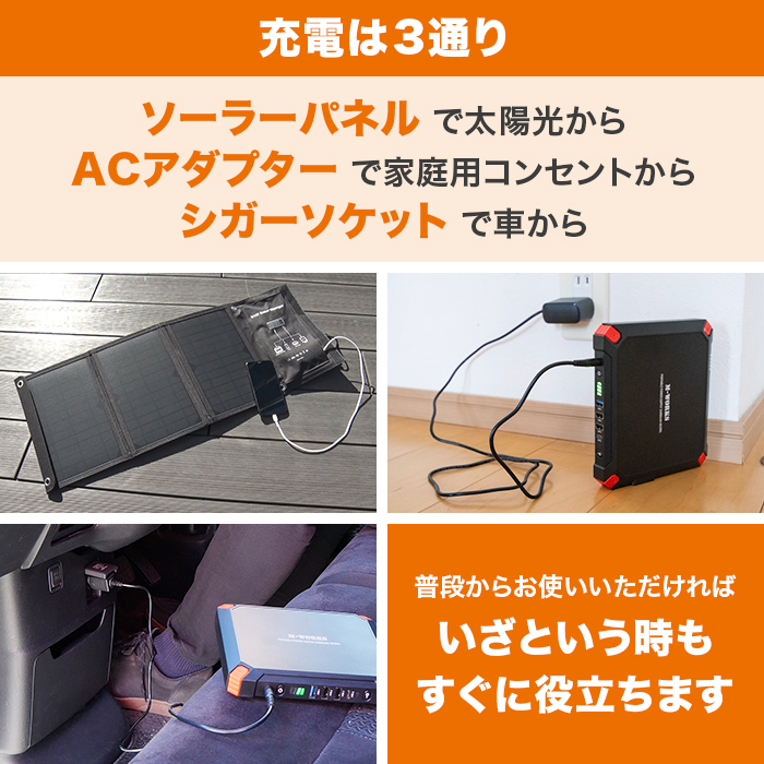 【大特価】エムワークス ポータブル電源＆ソーラーパネルセット