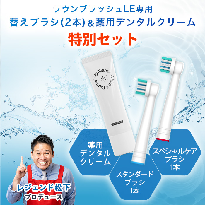 ラウンブラッシュLE 替えブラシ・デンタルクリーム 特別セット