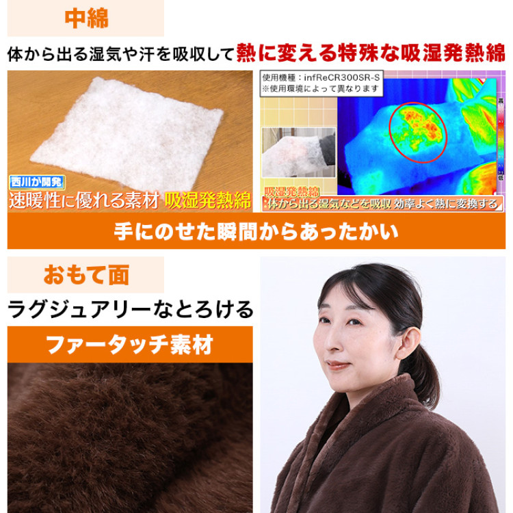 西川(nishikawa)速暖ハンテン ホッとねる