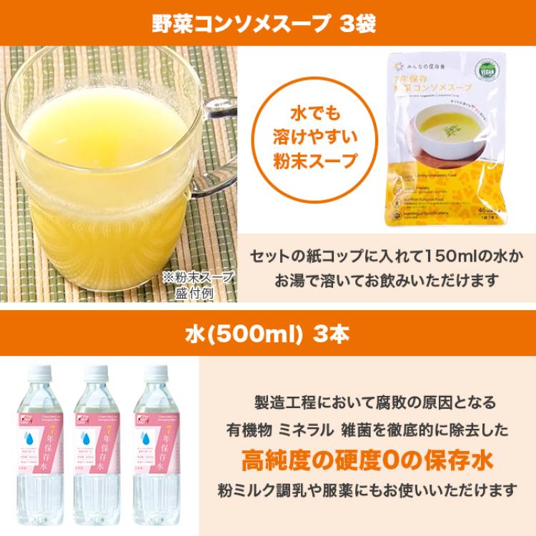 すぐ食べられて おいしい！7年保存防災食3日分セット