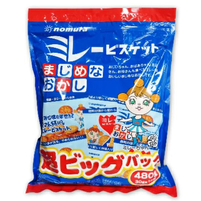 野村煎豆加工店 ミレービスケット 超ビッグパック 480g(30g×16袋)