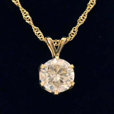 松屋銀座外商部 純金1ctダイヤペンダント