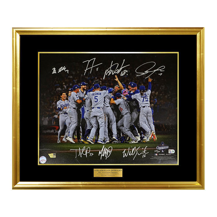 [世界限定50枚] ドジャース2025優勝メンバー7名直筆サイン入りフォト