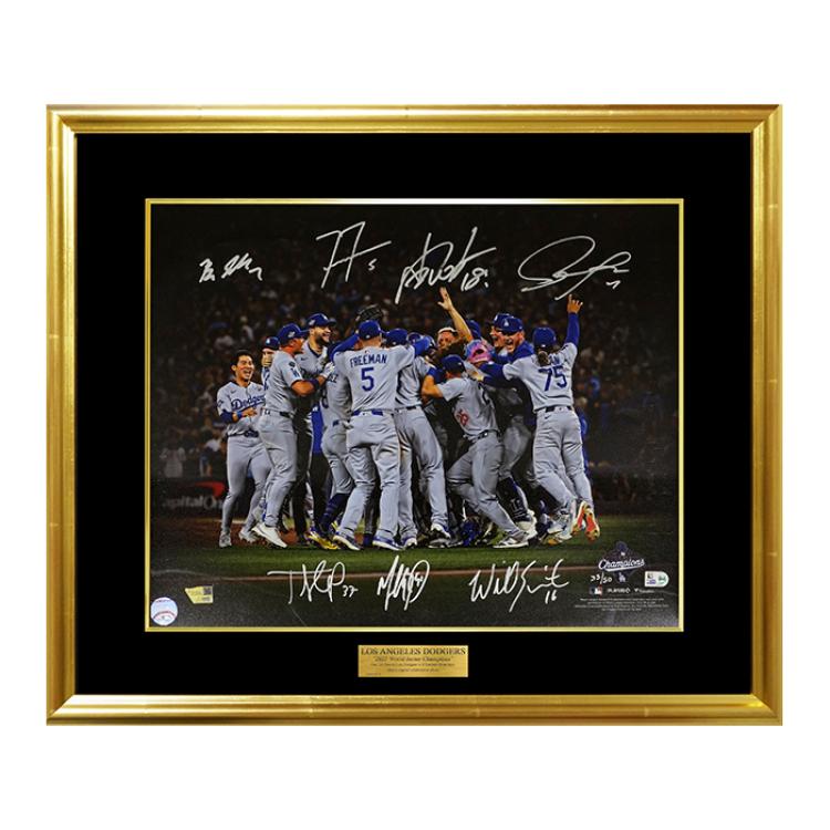[世界限定50枚] ドジャース2025優勝メンバー7名直筆サイン入りフォト