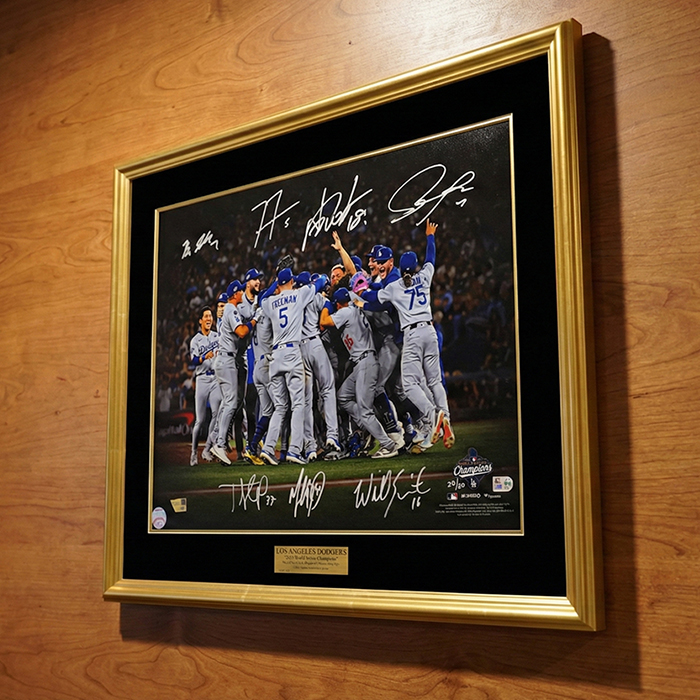 [世界限定50枚] ドジャース2025優勝メンバー7名直筆サイン入りフォト