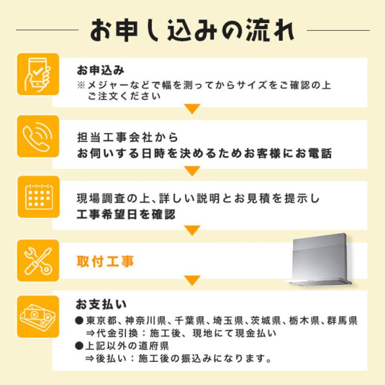 フィルターレス!スリム型レンジフード交換サービス(標準工事費・処分費込)75cm 下取りあり
