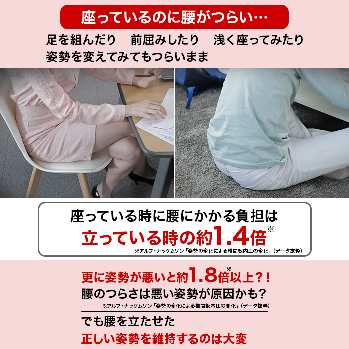 腰ラクサポート カーブルチェア ワイド