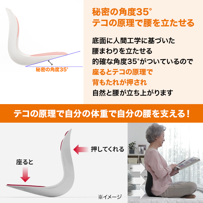 腰ラクサポート カーブルチェア ワイド