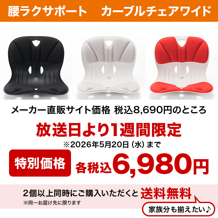 腰ラクサポート カーブルチェア ワイド