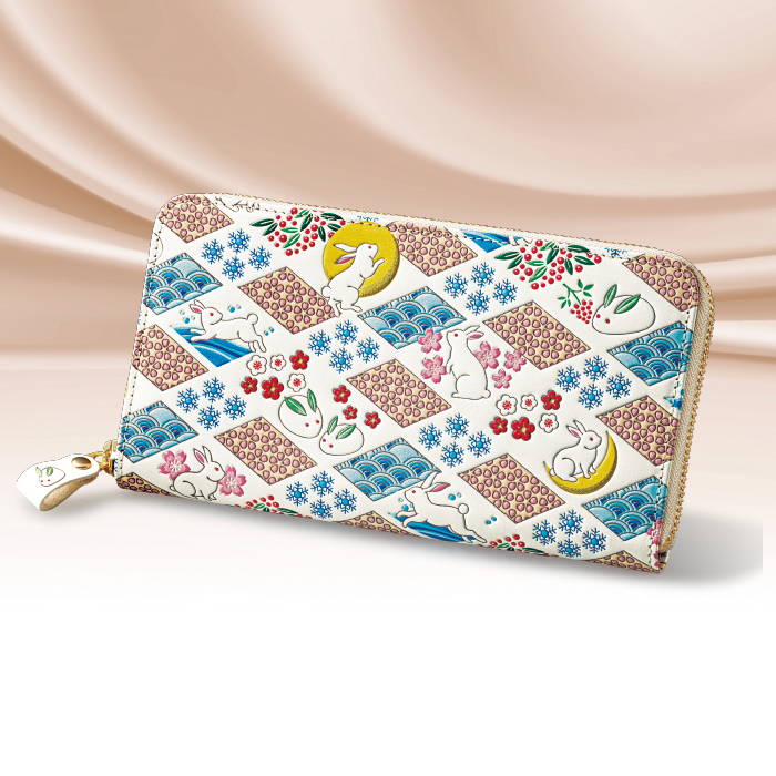 四季彩の福うさぎ 浅草文庫 高級牛革製長財布