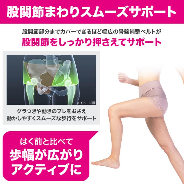 柔ら美人 骨盤ベルト付き 股関節ショーツ 同色同サイズ2枚セット