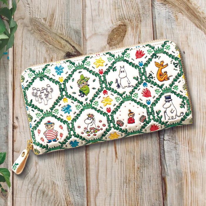 <ムーミン谷の仲間たち>浅草文庫(R)牛革製長財布