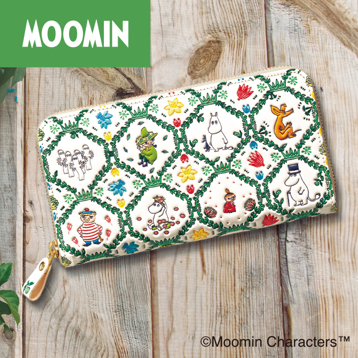 <ムーミン谷の仲間たち>浅草文庫(R)牛革製長財布