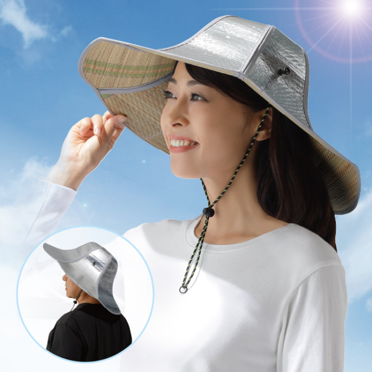 い草香る遮熱アルミ帽子