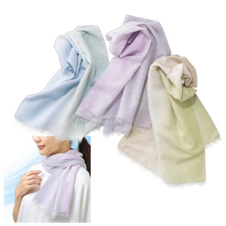 風ぬけるガーゼスカーフ(2柄組)