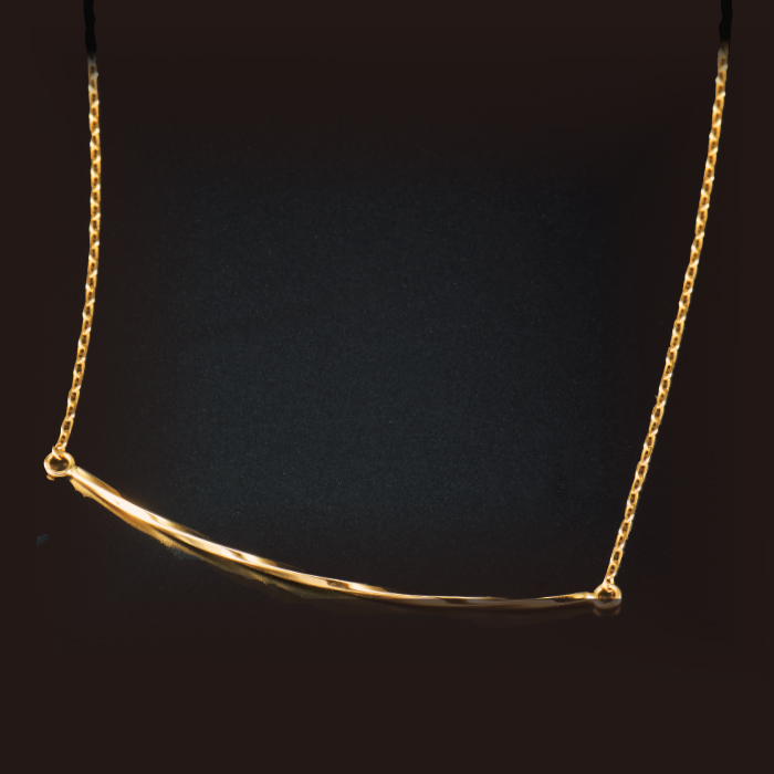 18金バーデザインネックレス