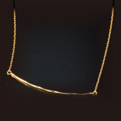 18金バーデザインネックレス