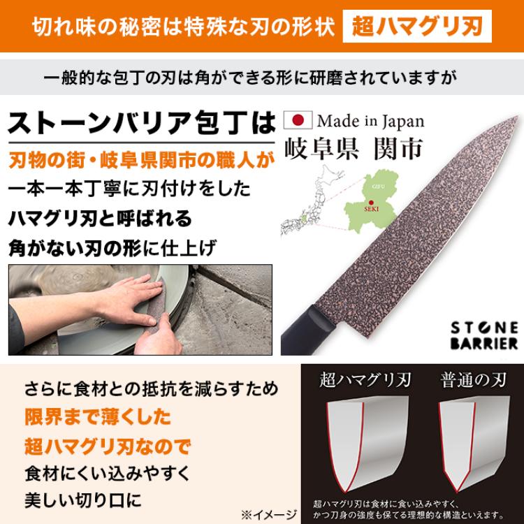 ストーンバリア包丁 ライトタイプ(シャープナー付き)