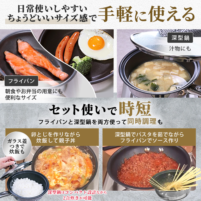 マイヤー 123パン(フライパン＆鍋＆ガラス蓋) レシピ付