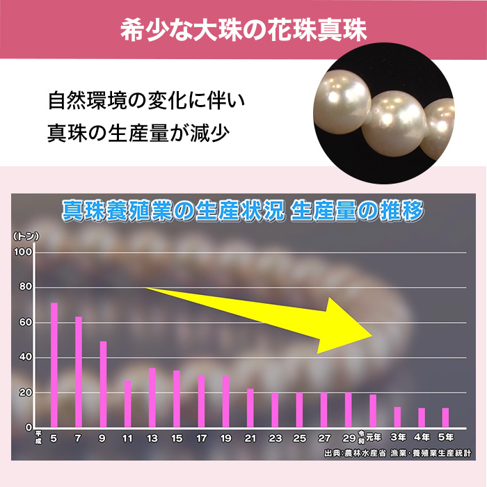 松屋銀座外商部 8.5-9mm花珠真珠ネックレスセット  45cmタイプ