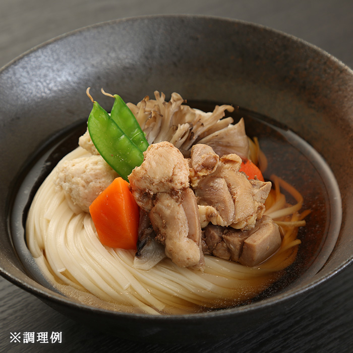 レンジで簡単!比内地鶏稲庭うどん5個セット