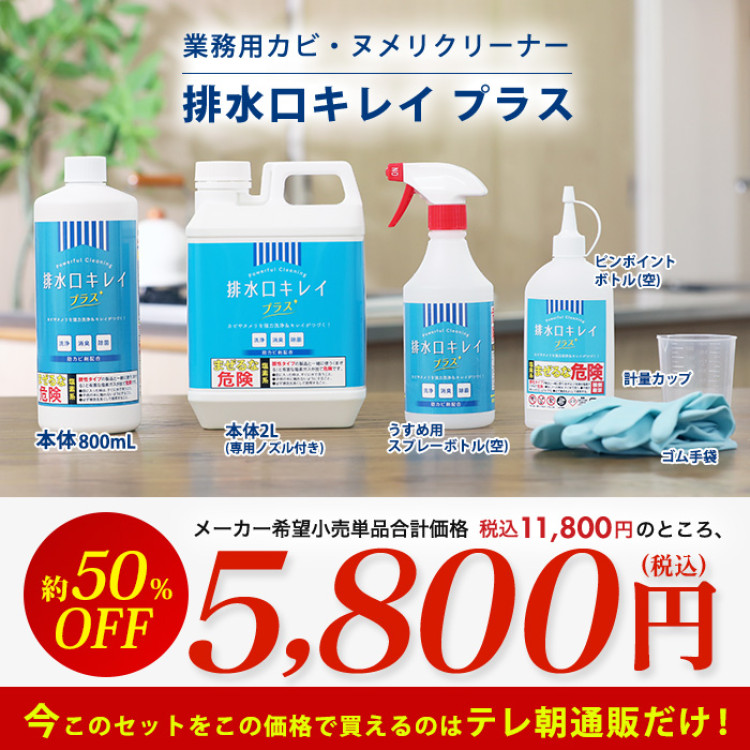 業務用カビ・ヌメリクリーナー【排水口キレイ プラス】特別セット