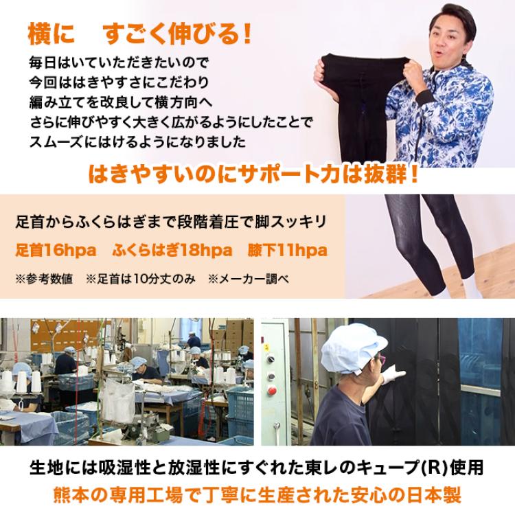 らくらくテーピングスパッツパワーウォークPROⅤ(7分丈)