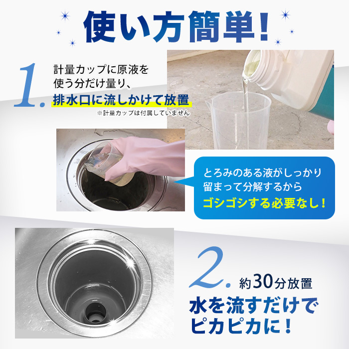 業務用カビ・ヌメリクリーナー【排水口キレイ プラス】 大容量