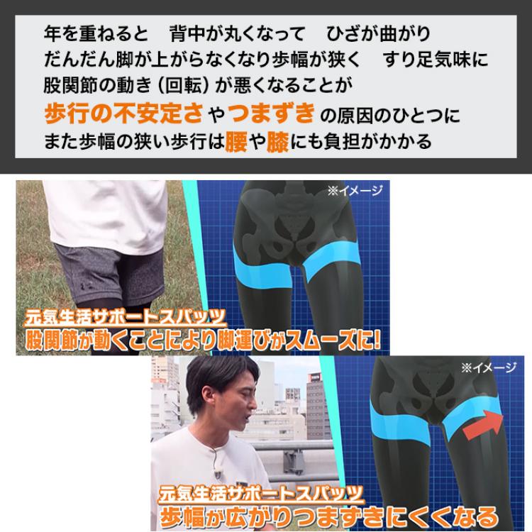 健康づくりトレーナー監修 久野式元気生活サポートスパッツ