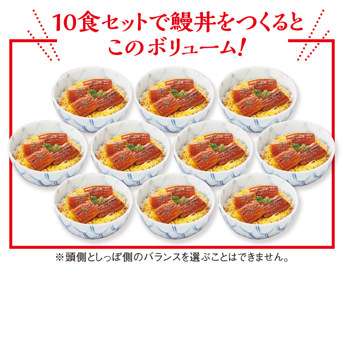 九州産うなぎ蒲焼カット10食セット