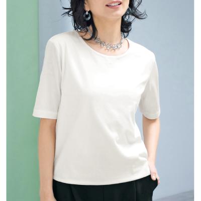 二重仕立て「マダムTシャツ」(クルーネック)