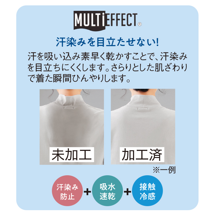 汗染み防止ひんやり着やせ7分袖シャツ