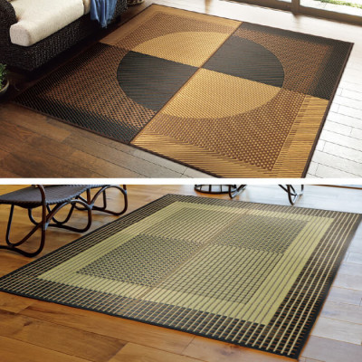 国産い草ラグ月光 261×261cm 裏貼りなし