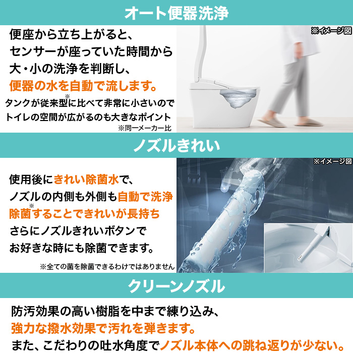TOTOトイレリフォーム GGA3 和&rarr;洋 (ノズルきれい・オート洗浄・オート開閉)