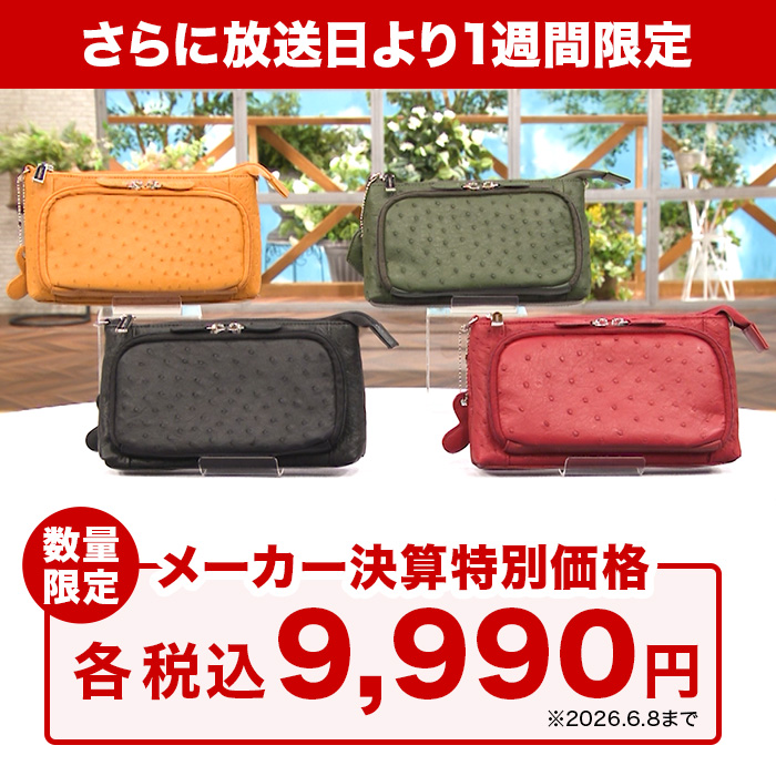 サイゼン 決算企画 オーストリッチ3WAYお財布ポシェット
