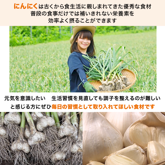 【定期便】あほやにんにく堂「大蒜黒白」