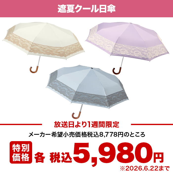 サンブロックラボ 遮夏クール日傘 レースタイプ