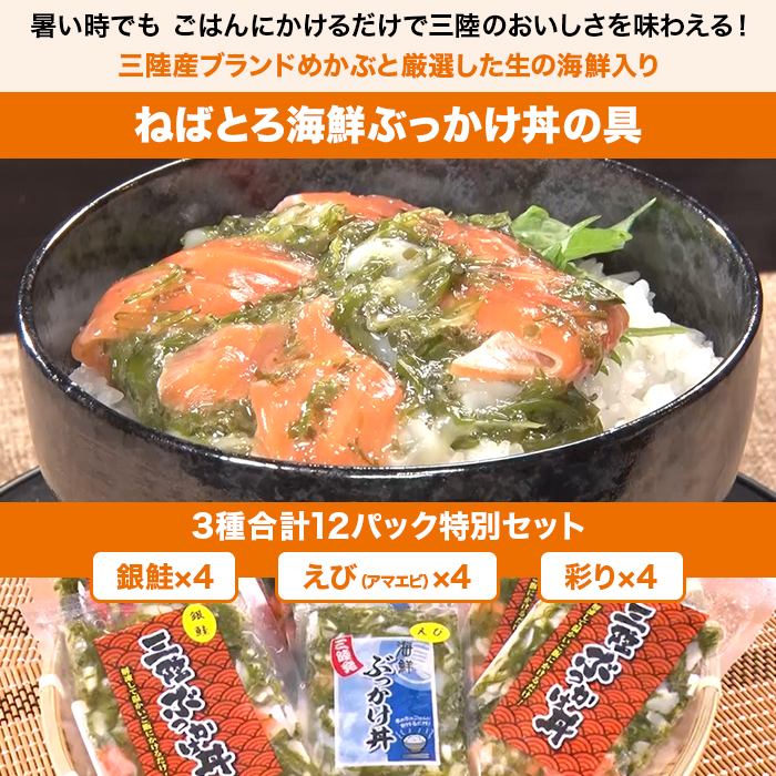 ねばとろ海鮮ぶっかけ丼 3種特別セット