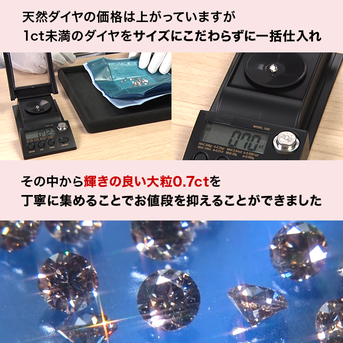 オール純金 0.7ctダイヤモンドペンダント