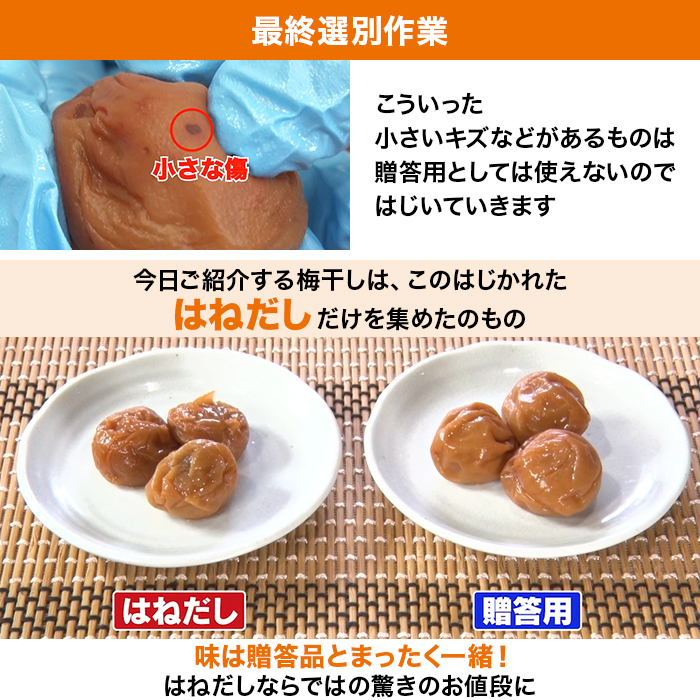 紀州南高梅はねだし梅干 はちみつ漬け 1.6kg特別セット