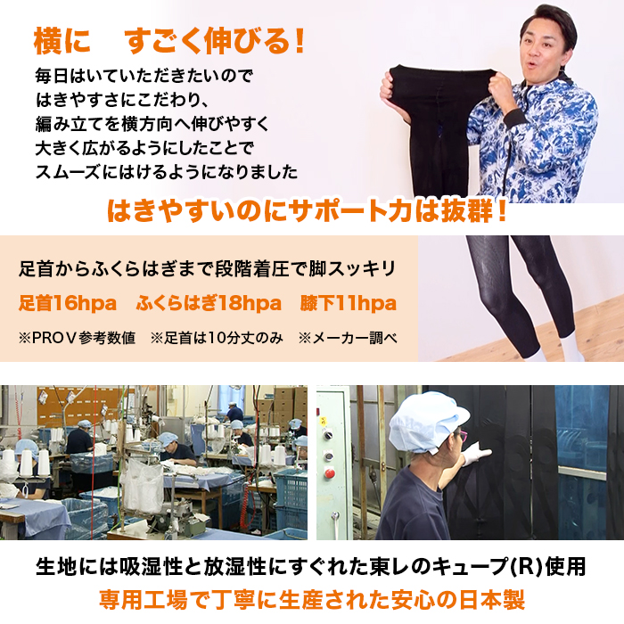 サマーセール らくらくテーピングスパッツシリーズ同サイズ3枚セット