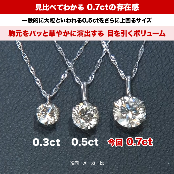 髙島屋 プラチナ0.7ctダイヤモンドペンダント