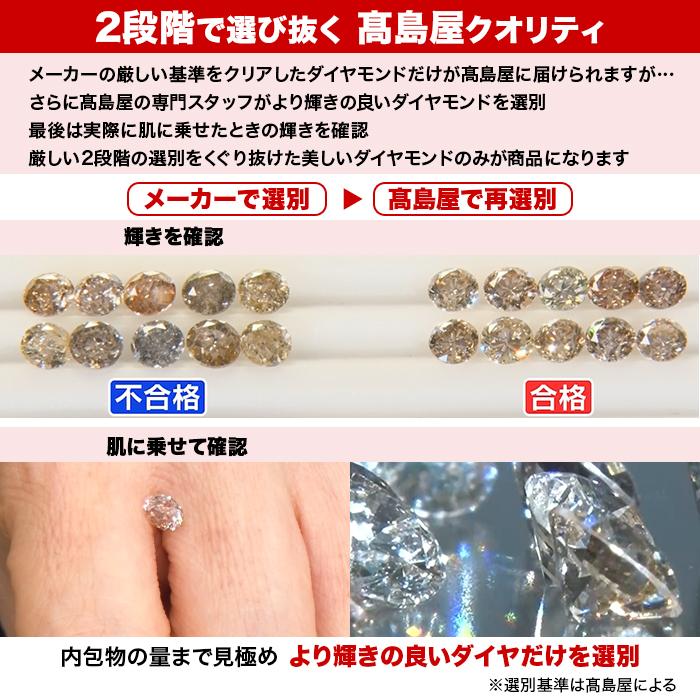 髙島屋 プラチナ0.7ctダイヤモンドペンダント