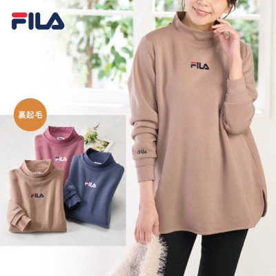 〈FILA〉裏起毛やわらかトレーナーチュニック