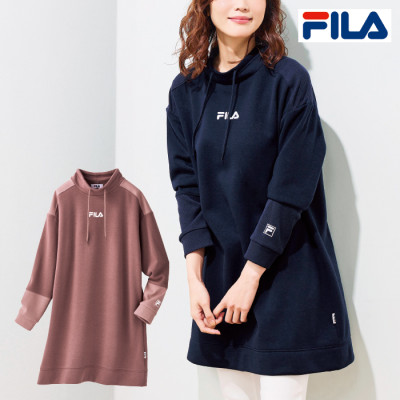 ＜FILA＞異素材使いハイネックチュニック