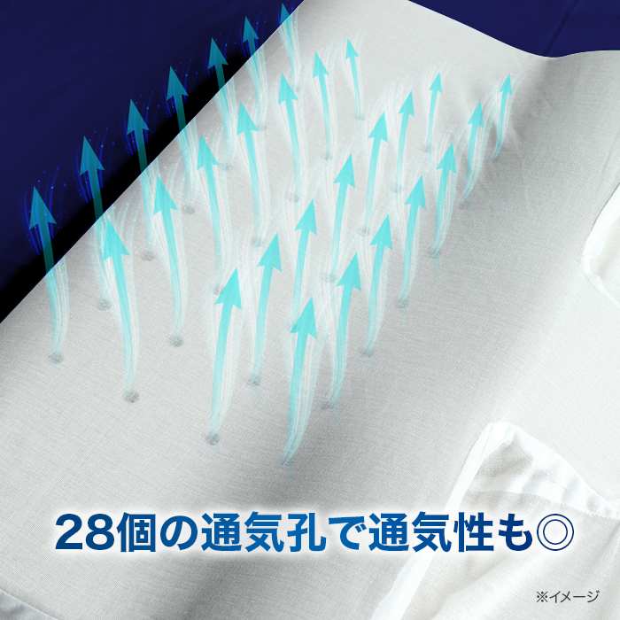 28個の通気孔で通気性も◎