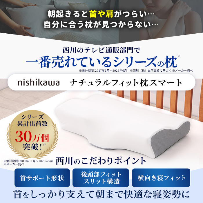 西川(nishikawa) ナチュラルフィット枕スマート特別セット | テレビ