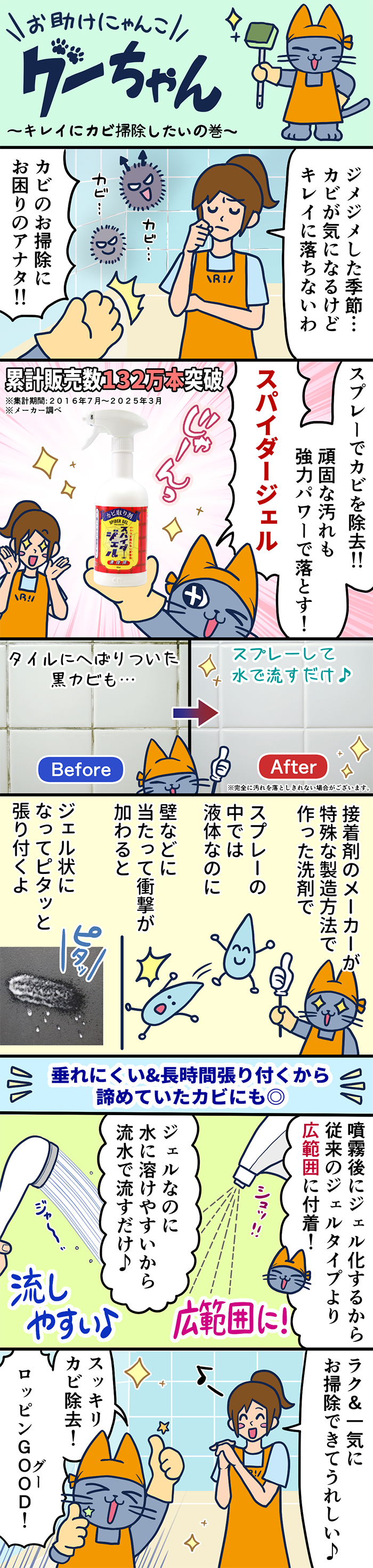 お助けにゃんこグーちゃん vol.7～キレイにカビ掃除したいの巻～